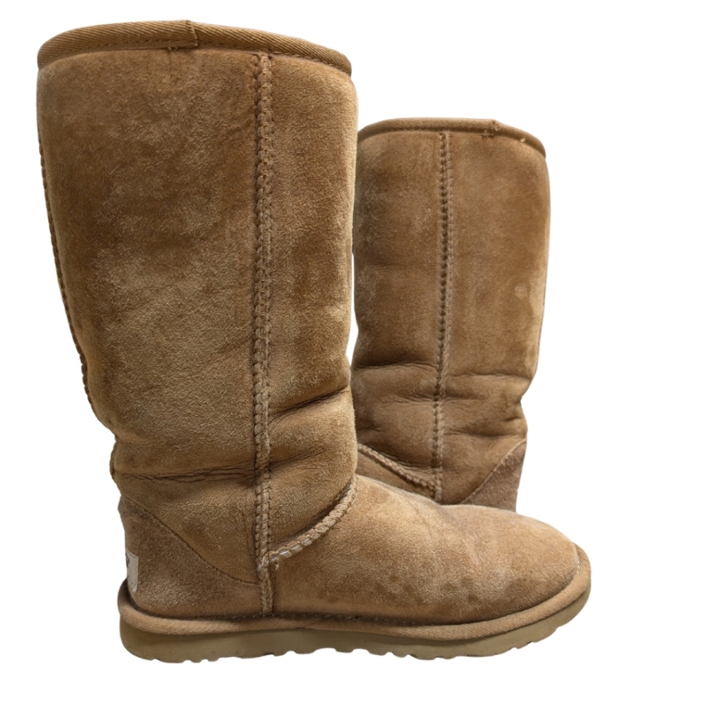 UGG Chestnut Suede Shearling Mid-Calf Boots